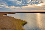 This is one of the many shallow, unnamed lakes in the Arctic coastal plain near the Dalton Highway. From Dalton Highway in Alaska.