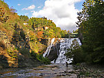 This waterfall is less than half a mile from the Cornell University campus. From Fall Creek, Ithaca Falls in New York.