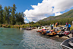 This is one of the busiest spots on the Kenai River, the boat landing across from the mouth of the Russian River. From the Kenai River in Alaska.